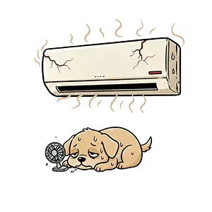 効きが悪いエアコン